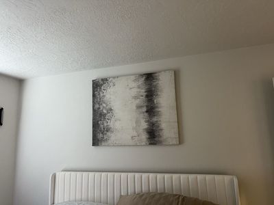 Large Black and White Abstract Canvas Wall Art Painting