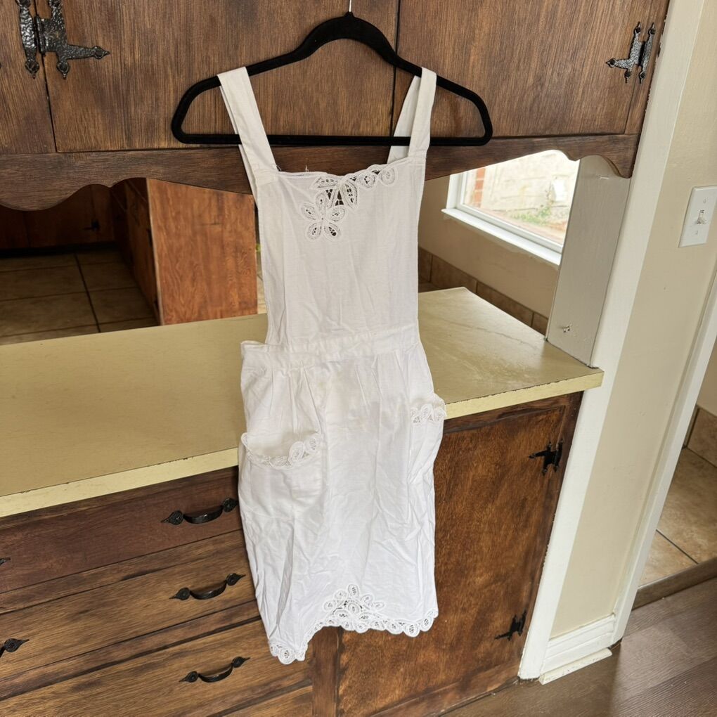 Battenberg Lace Vintage Apron