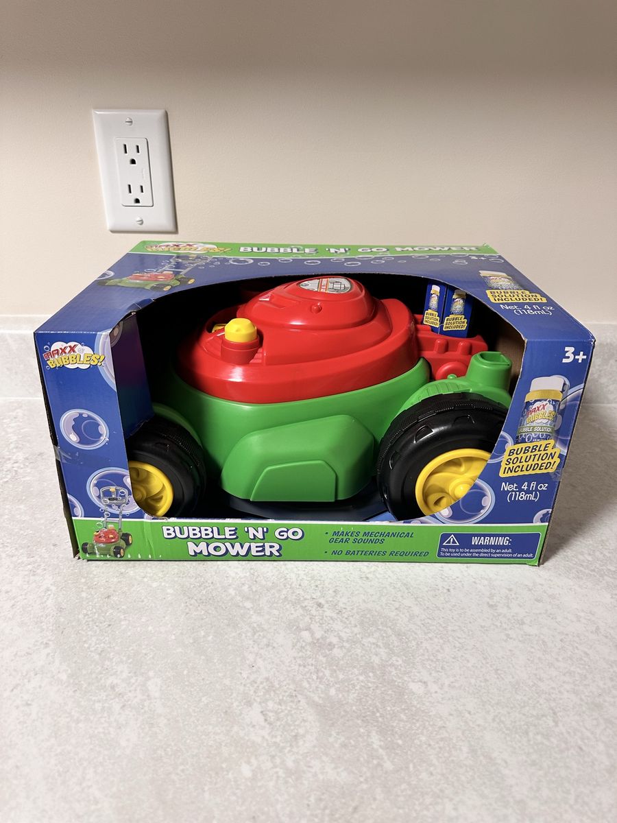 Maxx Bubbles Bubble N Go Mower Toy Brand New in Box