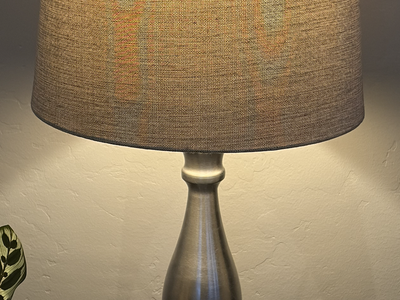 Brushed Nickel Lamp with Shade