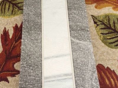 Decorative Wall Mirror - Long Rectangular with Textured Frame