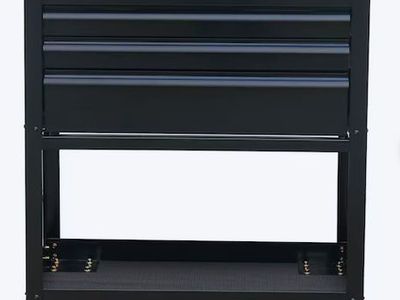 Viper Tool Storage 31" 3-Drawer Black Steel Rolling Tool Cabinet w/ Pegboard & Lock