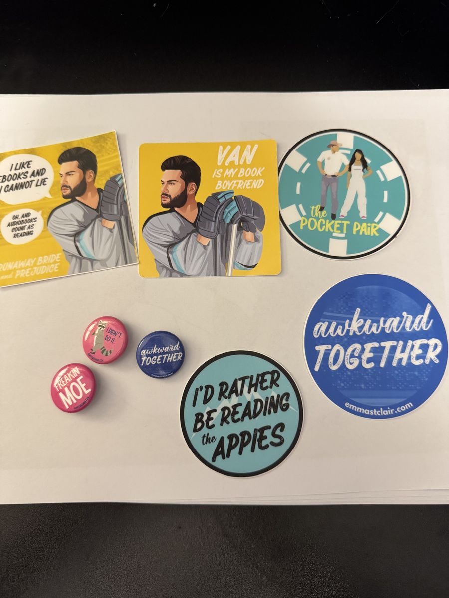 Emma St. Clair buttons and stickers
