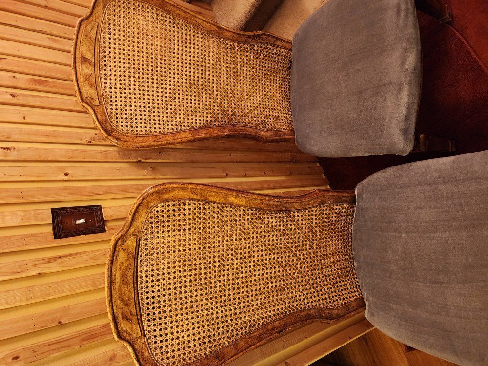 Set of Six Stunning Vintage Cane Chairs