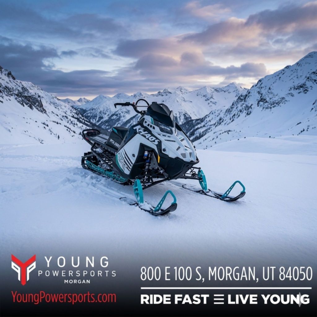 2025 Polaris® 9R RMK KHAOS 165 White and Teal