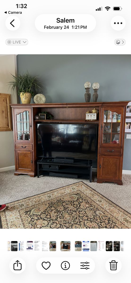 Solid Cherrywood Entertainment Center