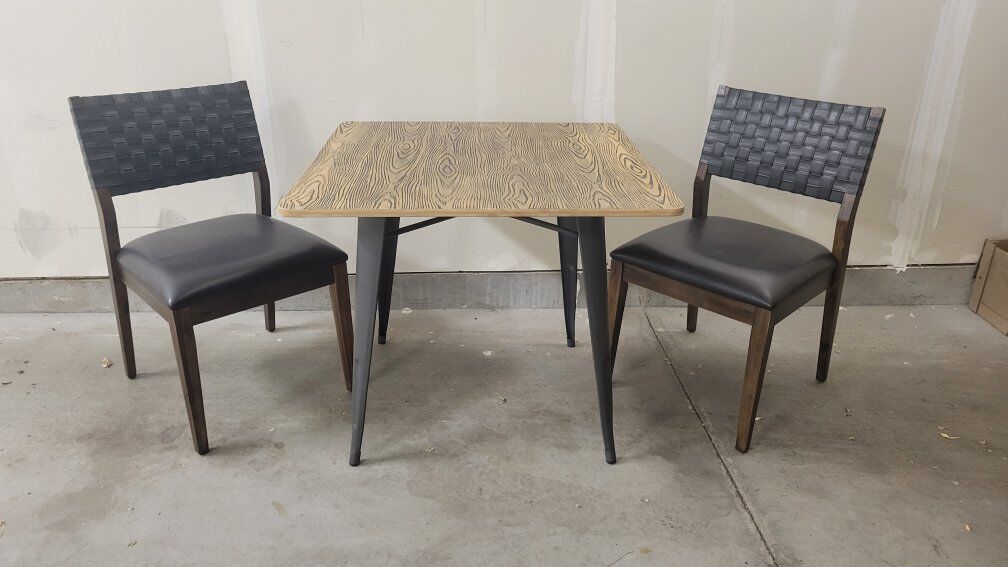 small table and chairs