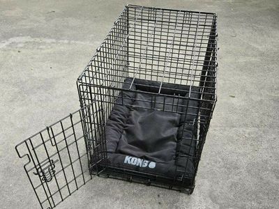 30" Medium Every Yay Metal Dog Cat Kennel Crate Cage 2 Doors Folds Kong Pet Bed