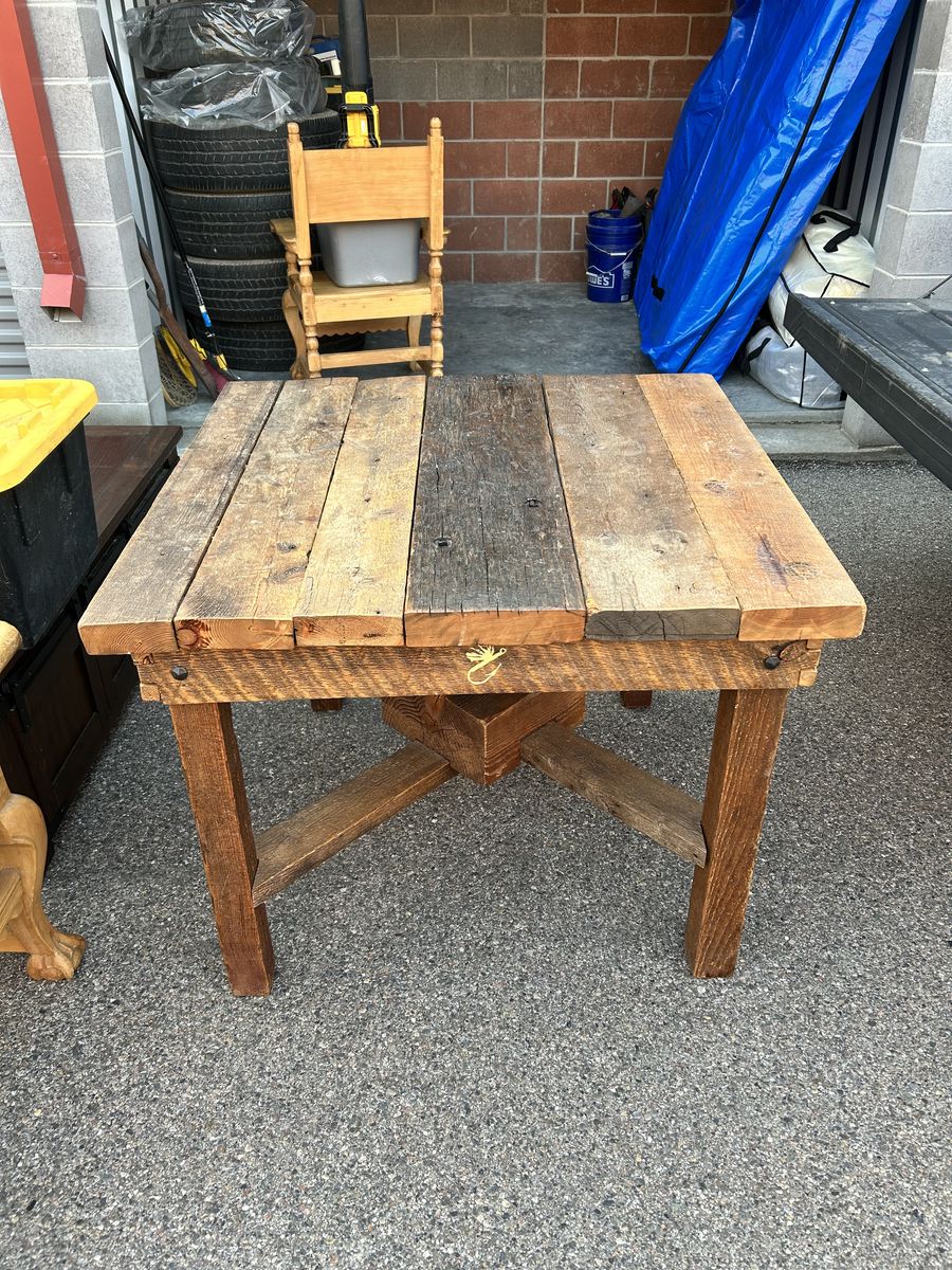 Rustic Barnwood Flyfishing Table