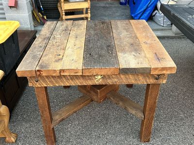 Rustic Barnwood Flyfishing Table