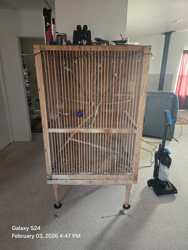 Custom Built Large Wooden Bird Cage / Aviary