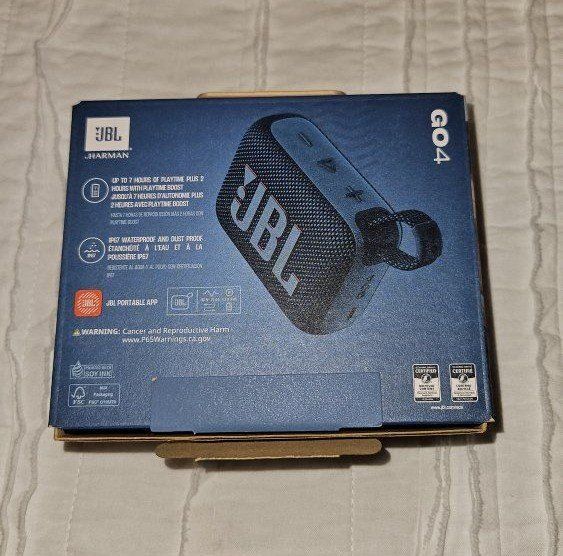 JBL Go 4 Portable Bluetooth Speaker - Blue (New in Box)