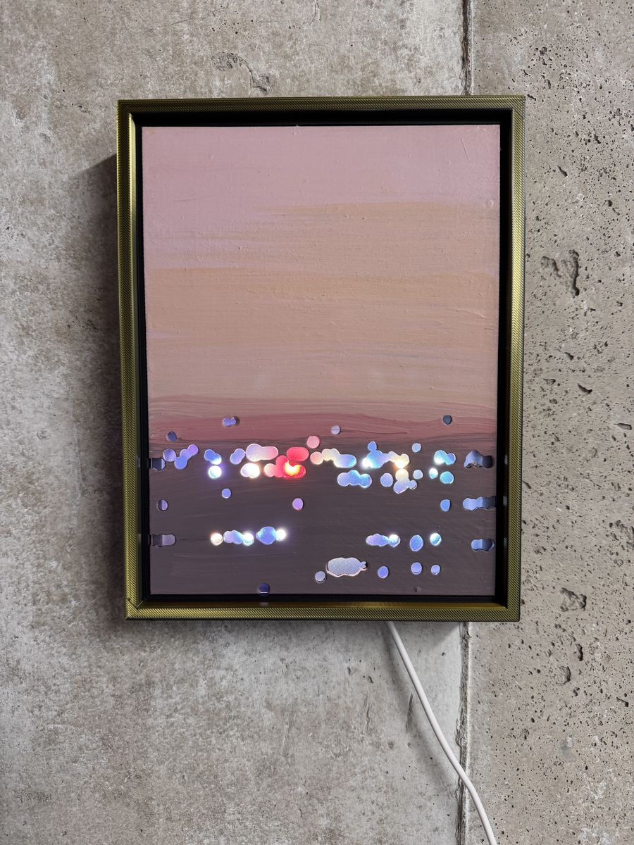 Handmade Original Art | Great Salt Lake LED painting