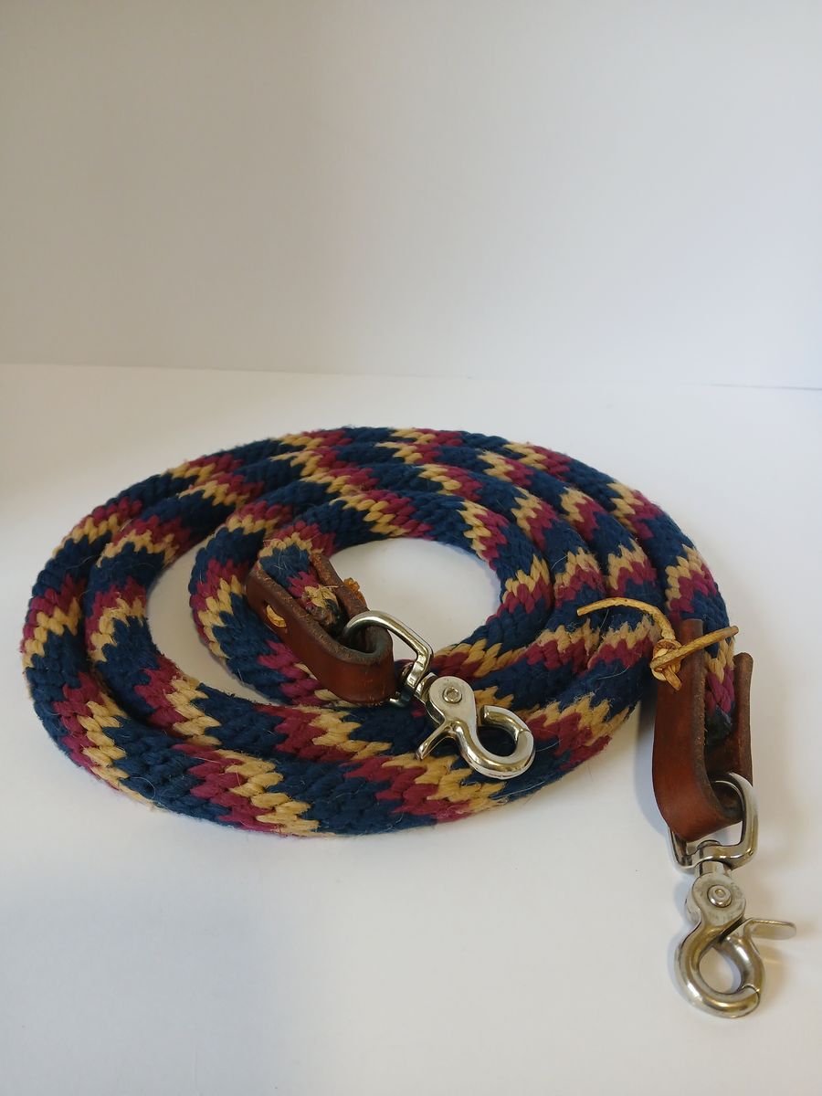 Weaver Roper Reins, Barrel Reins, Western Horse Tack, Barrel Saddle Reins, Poly Reins, Horse Reins with Clip, Weaver Reins
