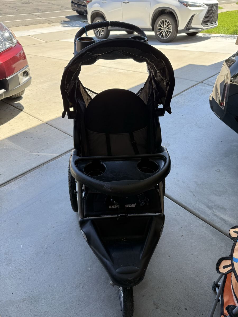 Baby Trend Expedition Jogger Stroller, Black - Durable, All-Terrain Baby Carrier