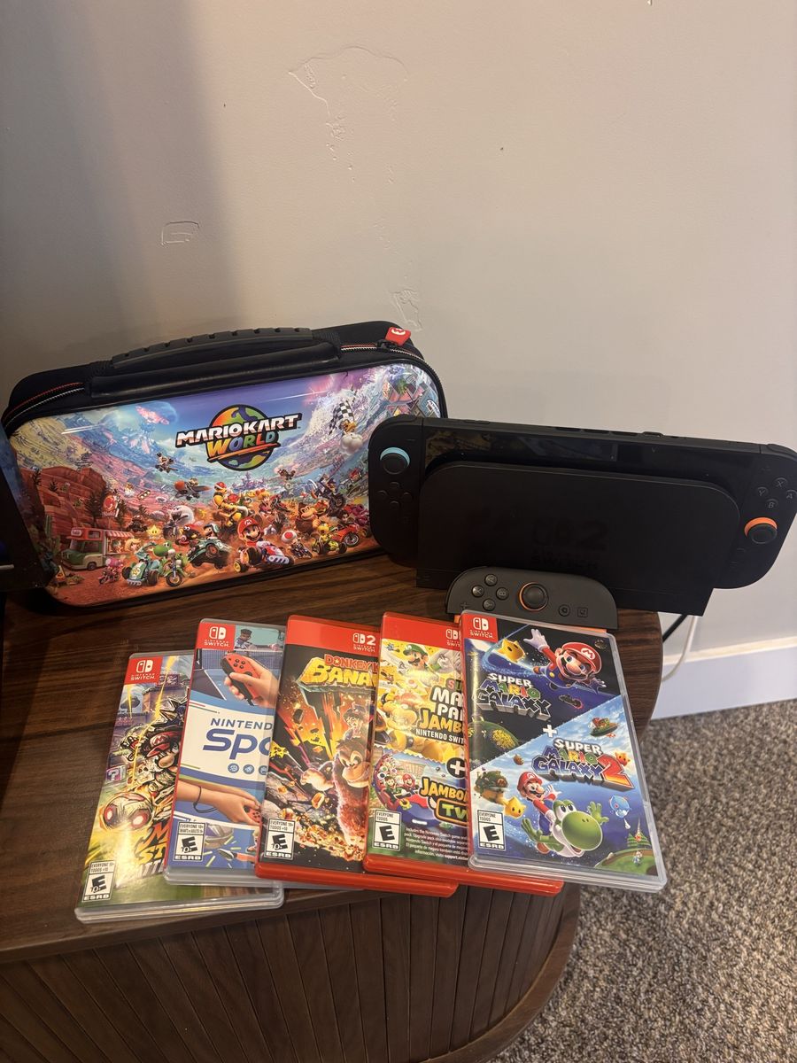 Nintendo Switch 2 Console Bundle with Case and Games 