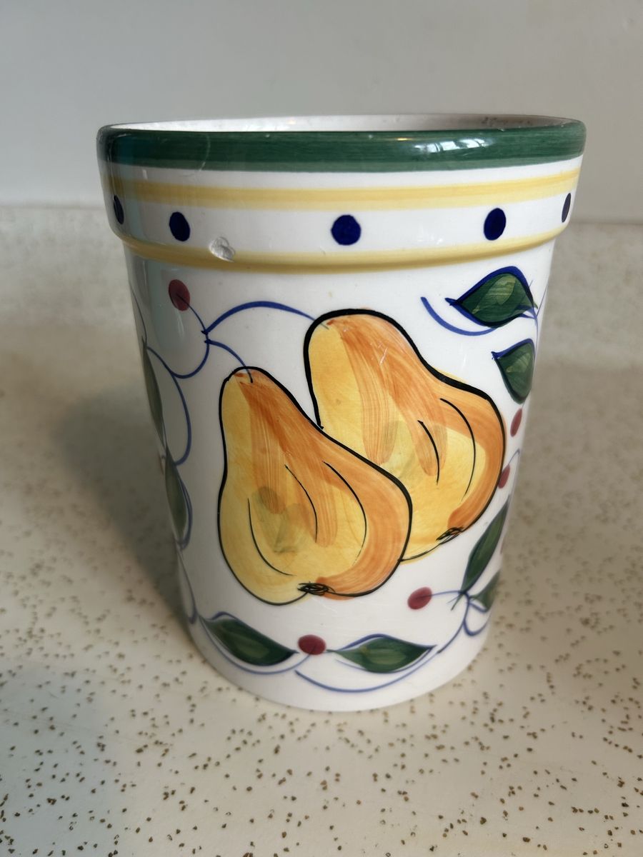 ZRIKE Brand Hand Painted Ceramic Kitchen Utensil Holder $5