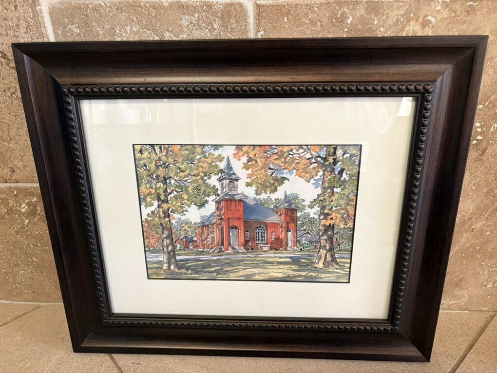 Framed Watercolor Print Signed By Teresia Reid