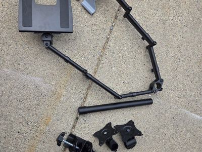 Desk Mount Monitor and Tablet Holder with Articulating Arms & C-Clamp Base