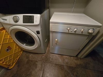 Samsung washer and Frigidaire dryer