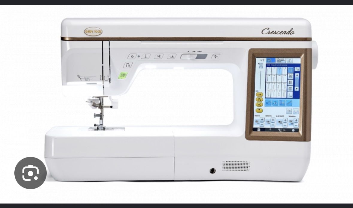 Baby Lock Crescendo Sewing Machine with Extension Table and Cover