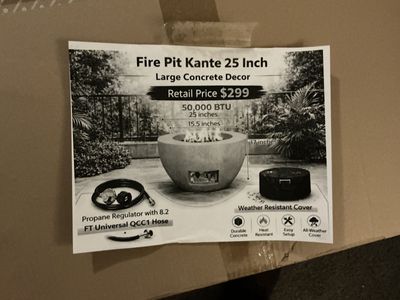 Kante 25” Propane Fire Pit Bowl