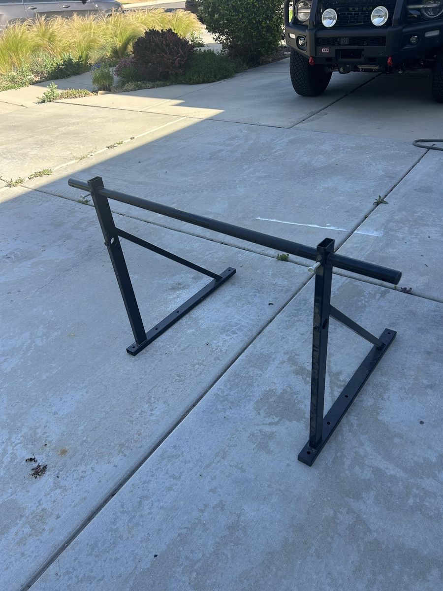 Heavy-Duty Black Steel Pull Up Bar