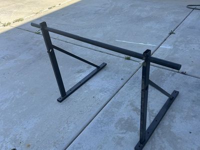 Heavy-Duty Black Steel Pull Up Bar
