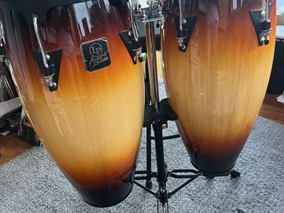 LP Aspire Congas With New LP Stand