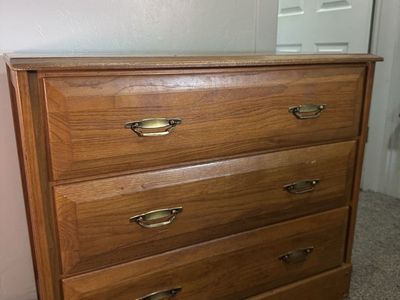 Mid-Century Solid Wood Dresser Handmade in the 1960s Good Condition