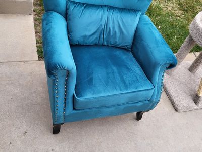 Mid-Century Accent Arm Rest Chair Studded
