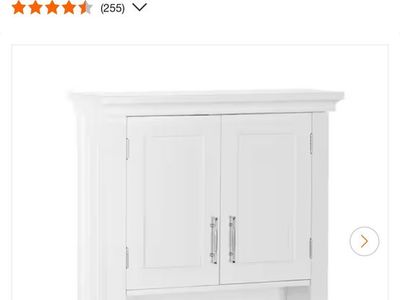 RiverRidge Home Somerset Wall Mount 2-Door Medicine Cabinet, White, 22.88"W x 24.38"H x 7.88"D
