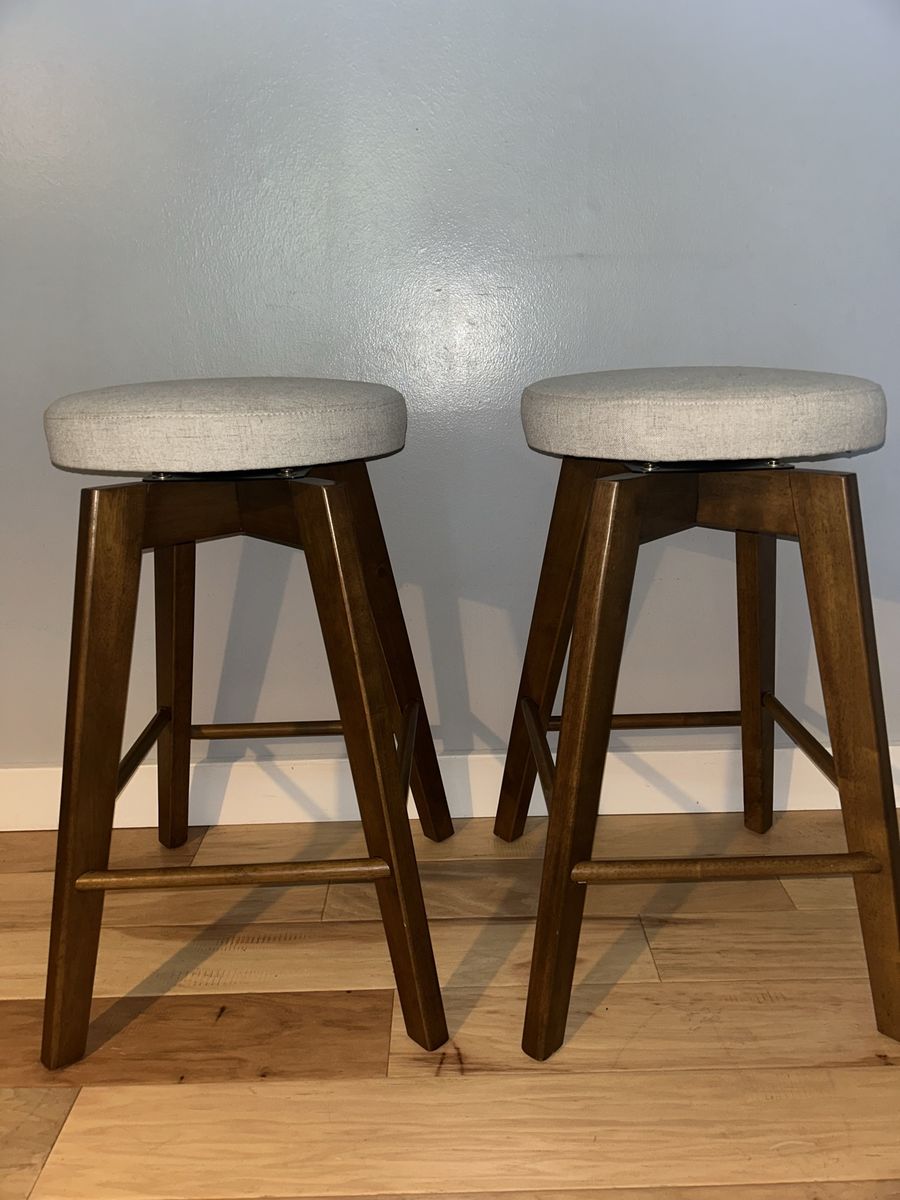 Nathan James Amalia Solid Wood Swivel Counter Stools - Set of 2 $175 OBO
