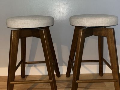 Nathan James Amalia Solid Wood Swivel Counter Stools - Set of 2 $175 OBO