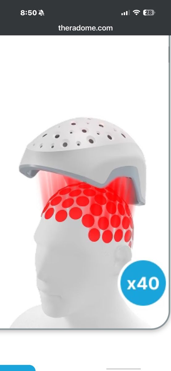 Theradome EVO LH40 Laser Hair Growth Helmet for Hair Recovery System, Low-Level Laser Therapy