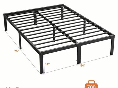 Full Size Black Metal Bed Frame (Not Queen Size)