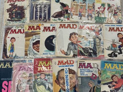 COLLECTION Of HUNDREDS of Vintage COMICS Mad Magazines DC Marvel Disney