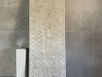 8 FT TABLE WITH FOLDING LEGS, BLACK TABLE CLOTH INCLUDED