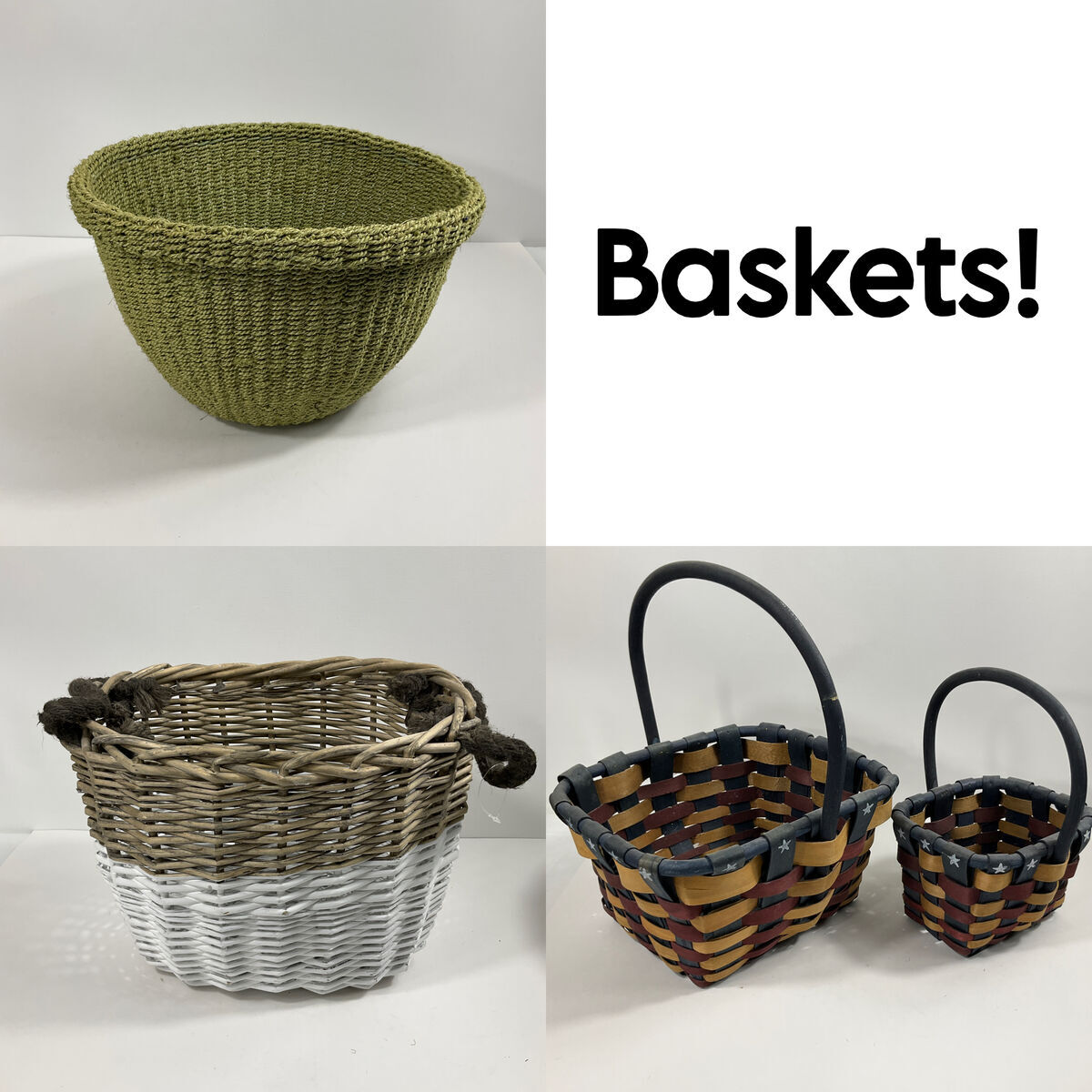 Baskets Various Types/Sizes
