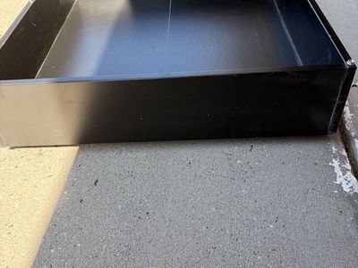 Under Bed Storage Bin Organizer Container Black Plastic Rolling with Cover