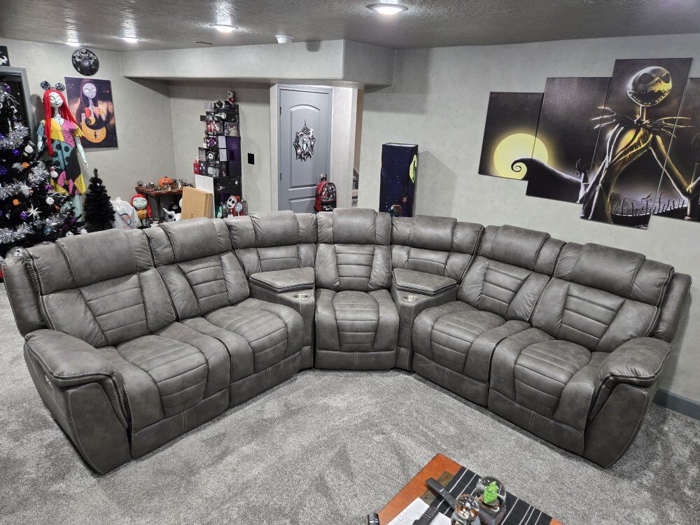 5PC Dual Power Reclining Sectional