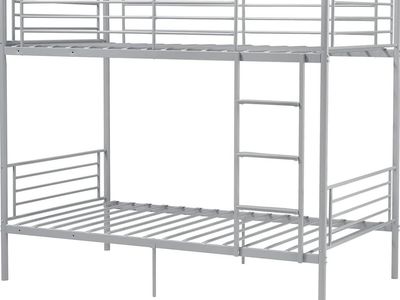 Twin-over-Twin Metal Bunk Bed Frame
