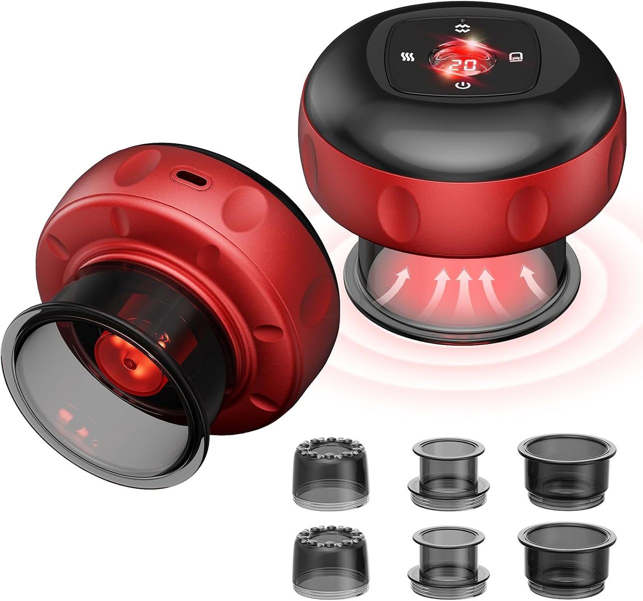 2-Pack Electric Cupping Massager Set with Heat
