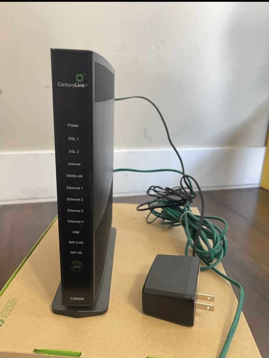 CenturyLink C3000A DSL Modem and Wireless Router with Power Adapter
