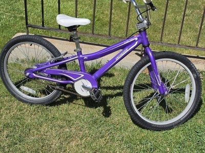 Specialized Hotrock 20" Kids BMX Bike - Purple, White Seat, Good Condition