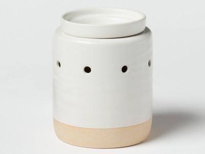 Threshold White Ceramic Wax Warmer - 5" H x 4" D, Two-Tone Design