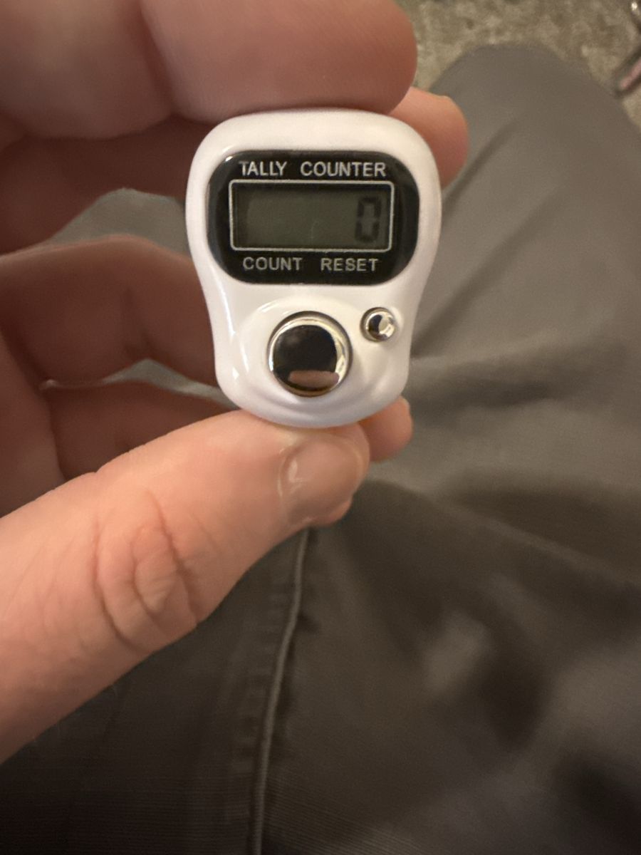 Finger tally counter ring