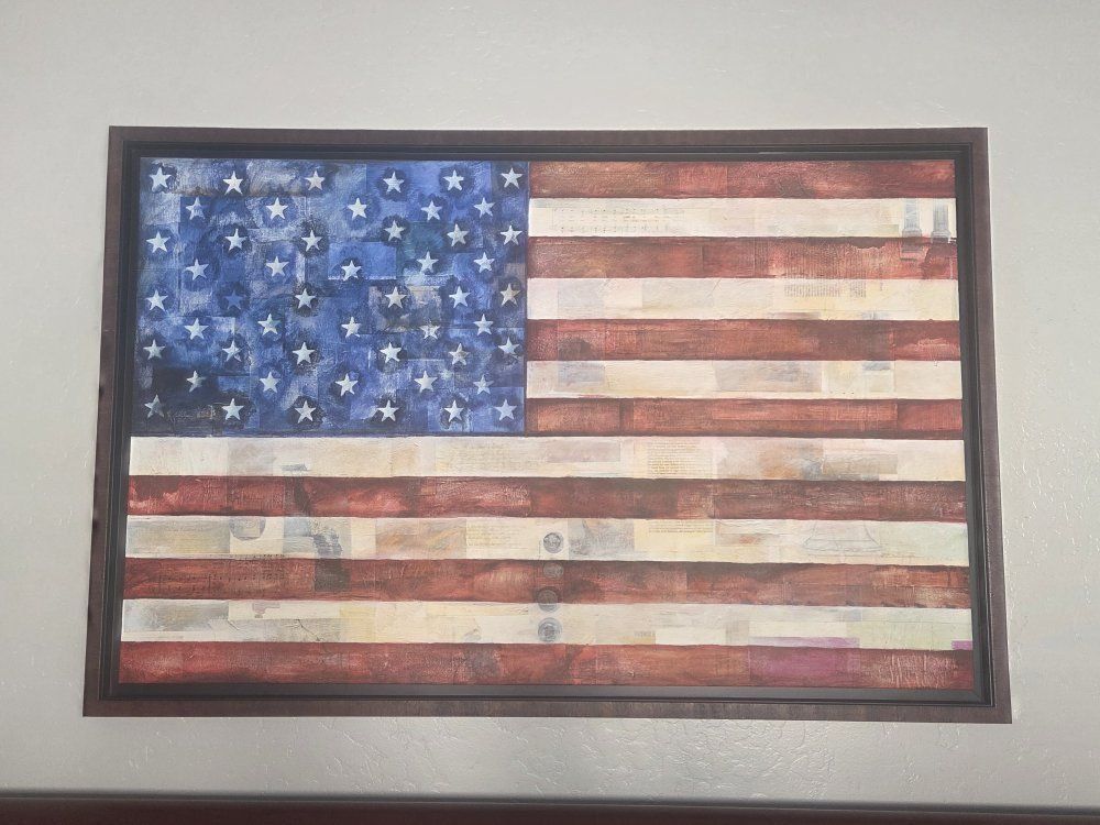Framed American Flag Artwork
