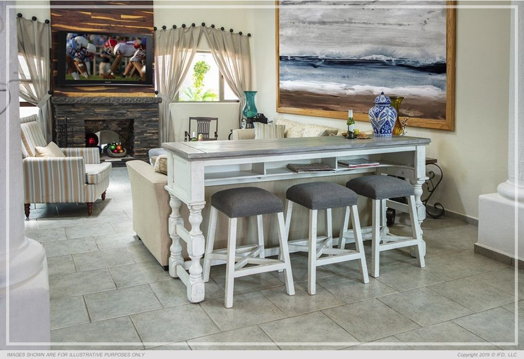 BRAND NEW! Solid Wood Sofa Table With Stools