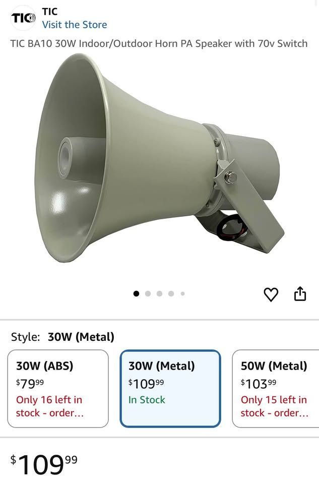 4 Outdoor loud speaker